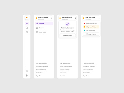 Inquisitive Multi-Class Sidebar bar design dropdown nav navigation side sidebar ui user interface ux visual design