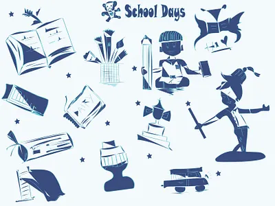 Memories...are Never Ending Stories🏫📖💖😜 graphic design illustration