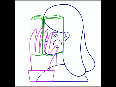 The intimacy of reading 2d animation illustration loretaisac