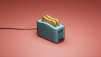 toaster 3d blender modeling