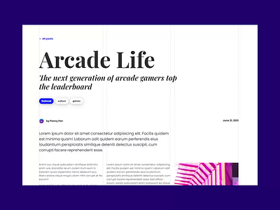 Magazine Layout - CodePen challenge animation bootstrap css effects html interaction protoype torus kit typography ui ux web