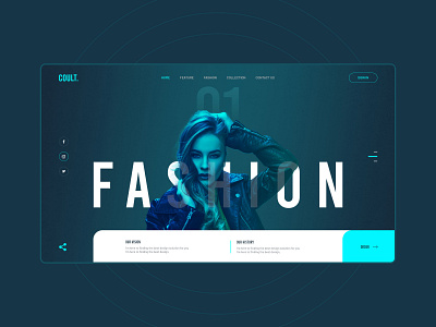 Coult Fashion Hero Section company design graphic design hero section psd template slider ui ux website