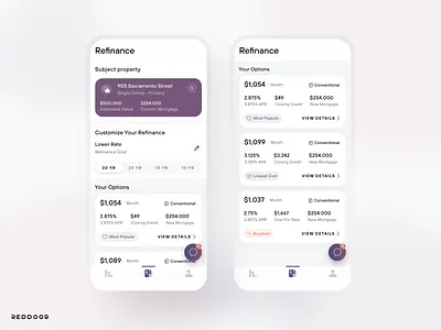 RedDoor Refinance app ios mobile mortgage ui uidesign ux