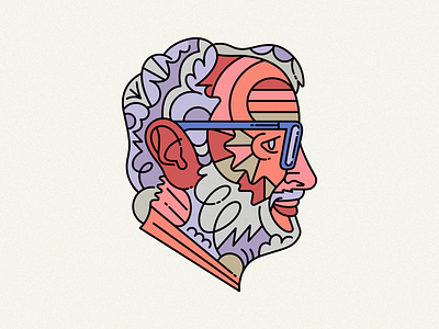 Friend dad's portrait artwork creative design face illustration illustrator ilustrace marekehrenberger portrait vector