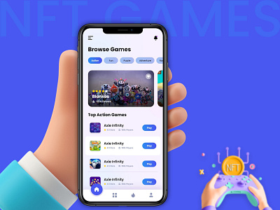 NFT Game Mobile App UI Design brandingagency design interaction design nft ui ux uxdesign web website