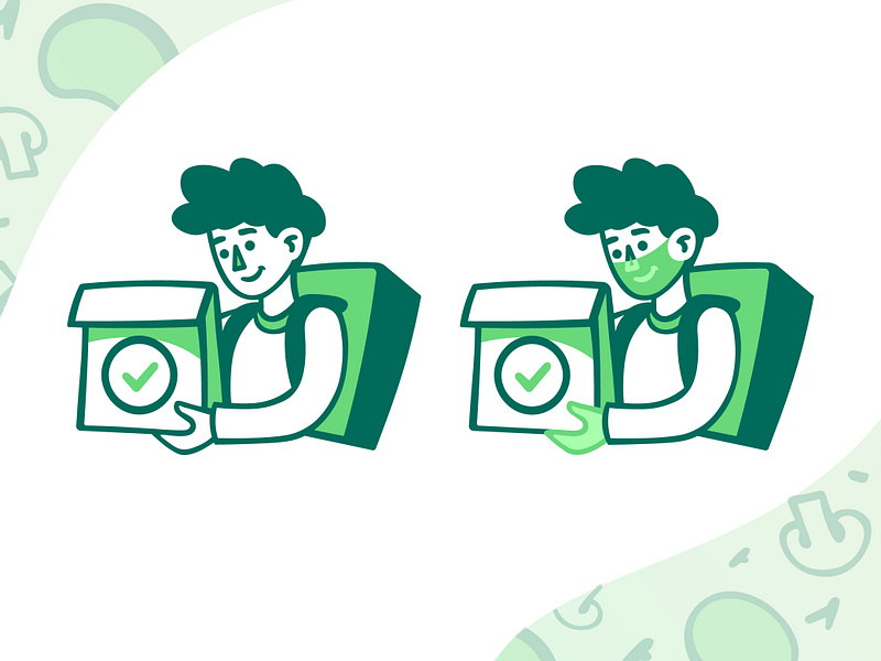 Safe Delivery delivery face shield gloves illustrations illustrator man merkulove procreate protection safe sketch speedpaint vector