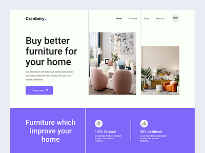 web site: landing page app ui ecommerce furniture header heading home ui interior landing design landingpage landingpagedesign site ui ux web design web page web site web site design web ui webdesign weblanding