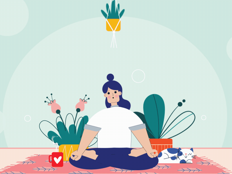 meditation 🧘‍♂️ aftereffects animation design dribbble best shot gif graphic design illustration mediation motion motion design motion graphics motiongraphics