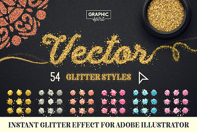 VECTOR GLITTER For Adobe Illustrator ai design effect illustrator