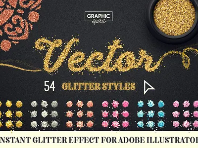 VECTOR GLITTER For Adobe Illustrator ai design effect illustrator