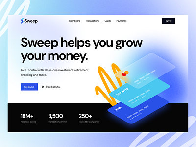 Finance Web Design bank card credit card design figma finance finance web design fintech fintech website online banking typography ui design website website design