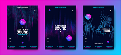 Electric Sound Flyer branding flyer graphic design illustration minimal professional vector