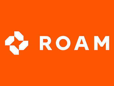 Roam Brand Logotype brand identity branding bright colors creative creative design design logo logo design logo mark logotype minimalism modern orange symbol typo typography vibrance visual identity white