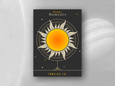 Solar Moments design earth fantasy graphic design hand drawn handdrawn handmade illustration illustrator mystic planet space sun vector vector design vector drawing