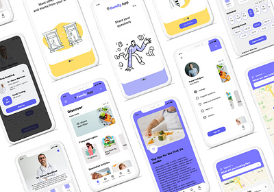 Family App mobile app. design ux