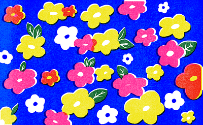 Flowers flowers illustration overlay pattern retro texture wallpaper zoom