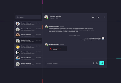 Web Chat Application chat chating creative design message minimal design ui design web