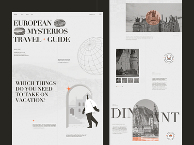 Travel Guide To Mysterious Europe web design