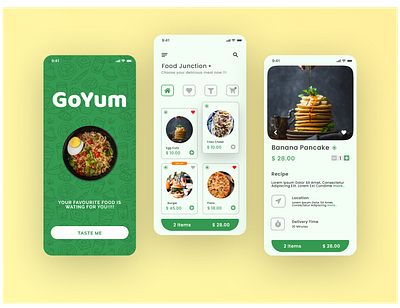 Food App UI/UX app design graphic design illustration ui ux web design