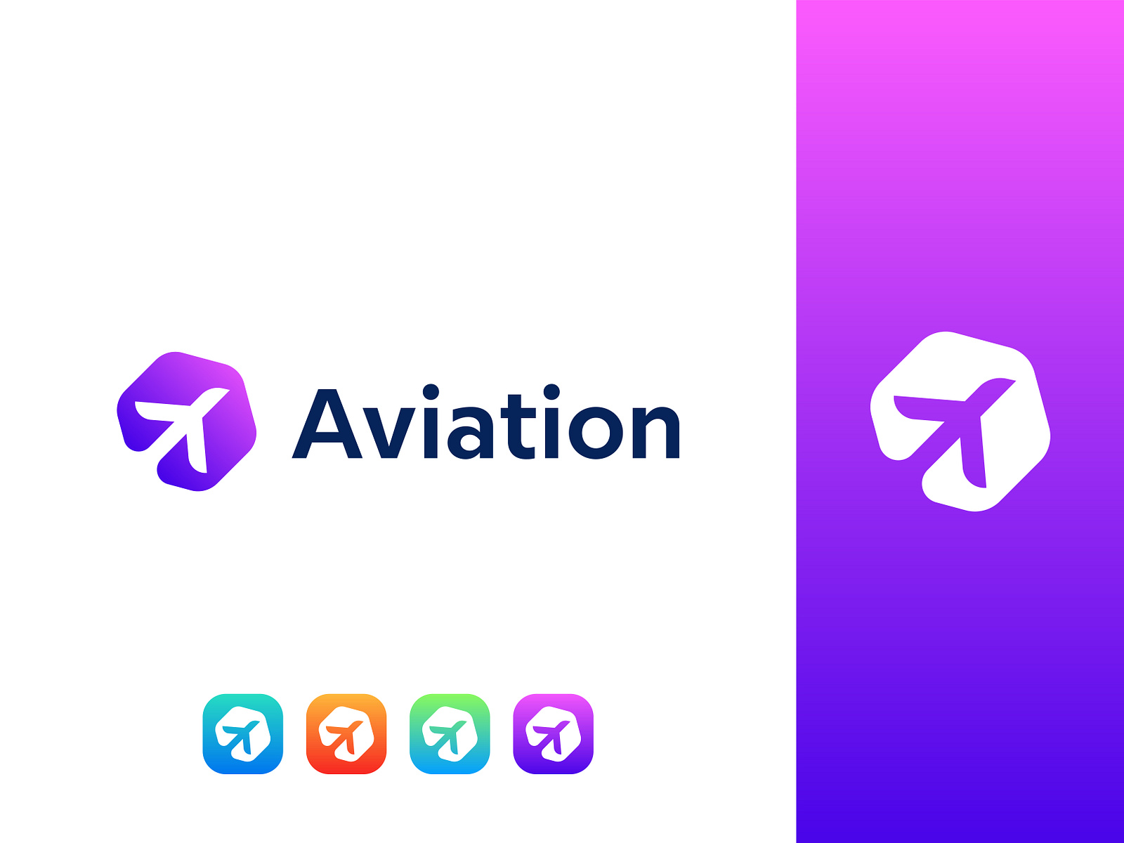 Aviation logo design by Hadisur R Rafsan on Dribbble
