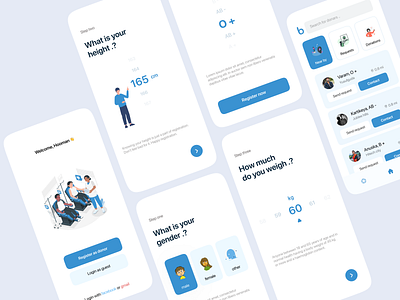Blood donation application .! blood donation concept donation inspiration mobile ui