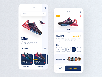 Mobile App: Nike Collection app app design application clean design design minimal nike orix popular product design productdesigner sajon shoes trendy ui uidesign uidesigner uiux ux uxdesigner