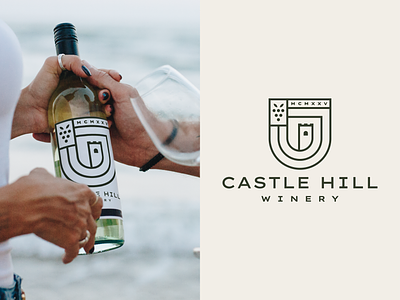 Castle Hill Winery badge bottle branding castle design label logo logo design logo inspiration vineyard vino wine winery