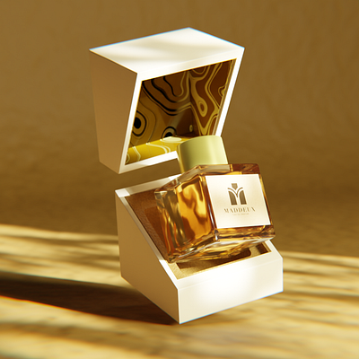 Maddeux Perfume Brand Identity 3d illustration animation blender brand identity branding graphic design illustration logo logo animation logo design logo reveal luxury m logo design motion design perfume