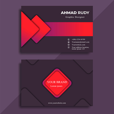 Business card template. Color Business Card with beautiful model art background branding business card card card name design graphic design illustration logo name template