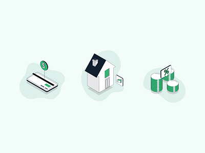 Isometric Finance Icons branding design illustration isometric