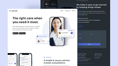 TeleDoc Homepage Design app designer mobile app mobile app design mobile design web design web design agency