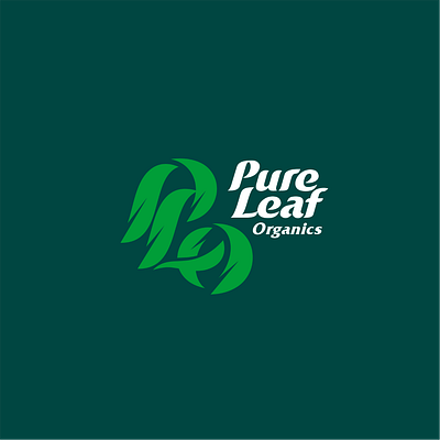 Pure Leaf Organics logo bio brand brandbook branding business design food green health leaf leafs life logo minimalism minimalistic monogram naturale organic style