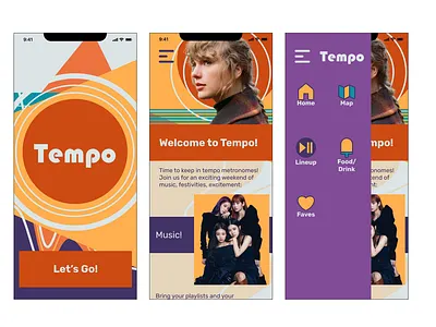 Design Challenge - Navigational Menu challenge design fidmadesign figma graphic design music navigation navmenu ui visual design