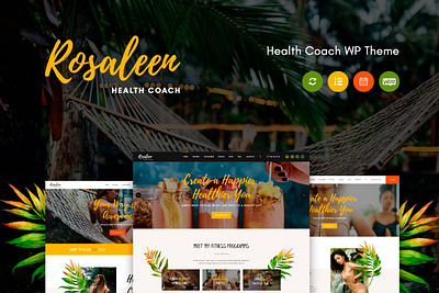 Rosaleen - Health Coach Wordpress Theme app design development health healthy template theme themes ui ui design ux ux design web design web development website wordpress wordpress template wordpress templates wordpress theme wordpress themes