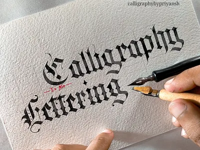 Calligraphy is not Lettering | What do you think? calligraphy calligraphy and lettering artist calligraphy artist calligraphy font design handwrittenfont illustration logo typography ui