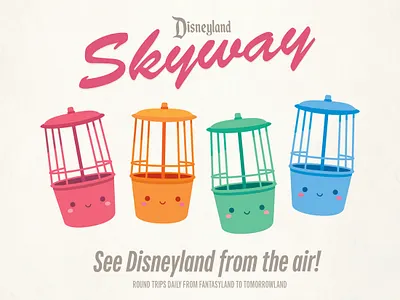 Disneyland Skyway character design cute disney illustration jerrod maruyama jmaruyama kawaii