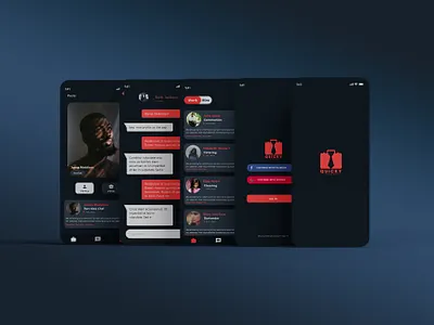 QUICKY dark dark mode employ employee employer employment graphic design job quicky ux