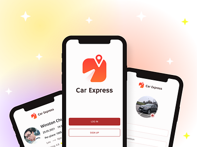Car Express branding car car service carsharing figma logo logo design mobile trip trip tools