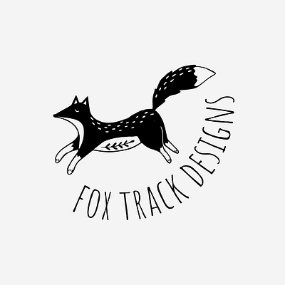 Fox Track Designs Logo branding design graphic design illustration illustrator logo typography vector