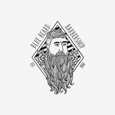 Blue Beard Barbershop branding design graphic design illustration illustrator logo typography vector