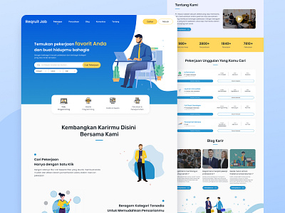 Reqruit - Job Finder Landing Page finder freelance job landing reqruit website