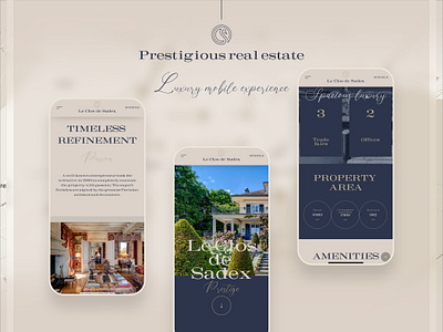 Outstanding mobile experience elegant mobile design property real estate responsive responsiveness website
