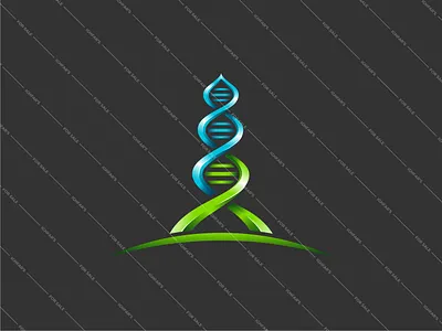 DNA tower biotech biotechnology brand branding chamistry design gen genetic genome laboratory logo medic medical minimal pharmacy vector