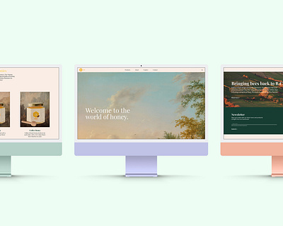 Miel Honey branding design graphic design ui ux