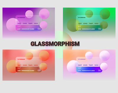 GLASSMORPHISM - Payment cards with Frosted Glass Aesthetic. 3d branding design interaction design intern internship opportunities ui ux