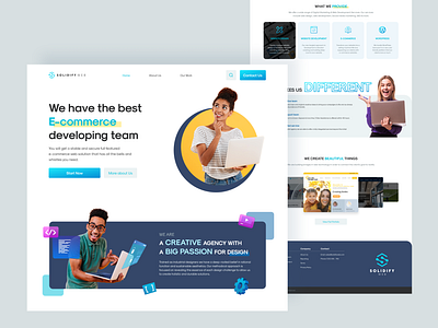 Solidify Web Landing Page agency website designer dribbble homepage homepage design homepagedesign interface landing page user interface web design website website concept website design websites