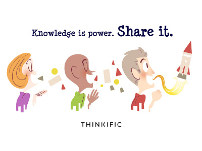 Thinkific Rebound branding illustration thinkific