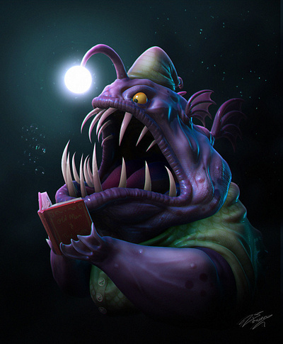 Deep Sea Dweller 3d illustration modelling sculpting