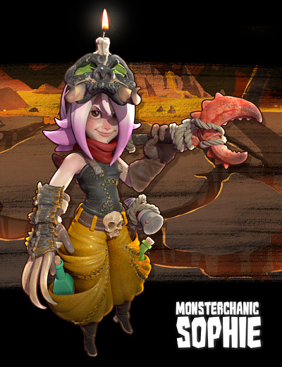 Monsterchanic Sophie 3d design modelling sculpting
