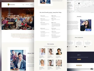 Shea Convention - Mockup branding design graphic design home page landing page shea ui website